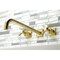 Kingston Brass KS6047ZX Wall Mount Tub Faucet, Brushed Brass KS6047ZX - alternate 3